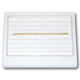 White Leatherette Jewelry Bracelet Display Tray, Holds 8 Bracelets 