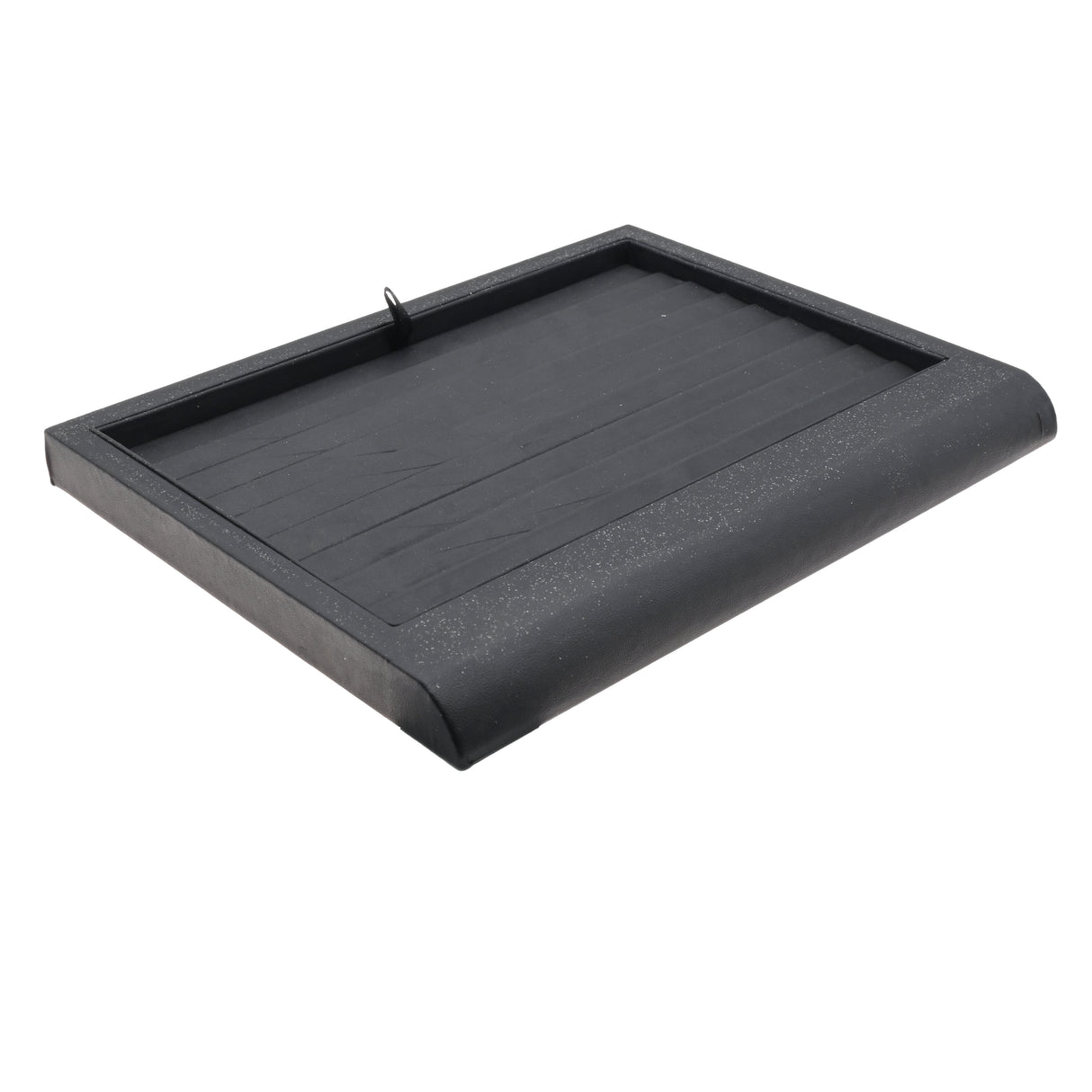 Black Leatherette Bracelet Showcase Tray - 8 Tilted Rows