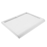 White Leatherette Bracelet Display Tray – Holds 8 Bracelets
