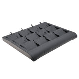 Black Leatherette Earring Pendant Display Tray - Holds 12