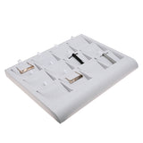 White Leatherette Jewelry Earring / Pendant Display Tray, Holds 12 items