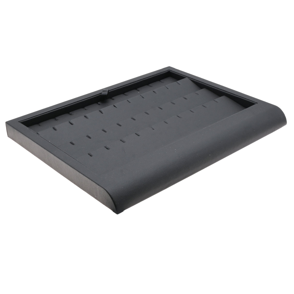 Black Leatherette Jewelry Display Tray - Holds 20 Earrings or Pendants