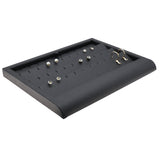 Black Leatherette Jewelry Display Tray - Holds 20 Earrings or Pendants