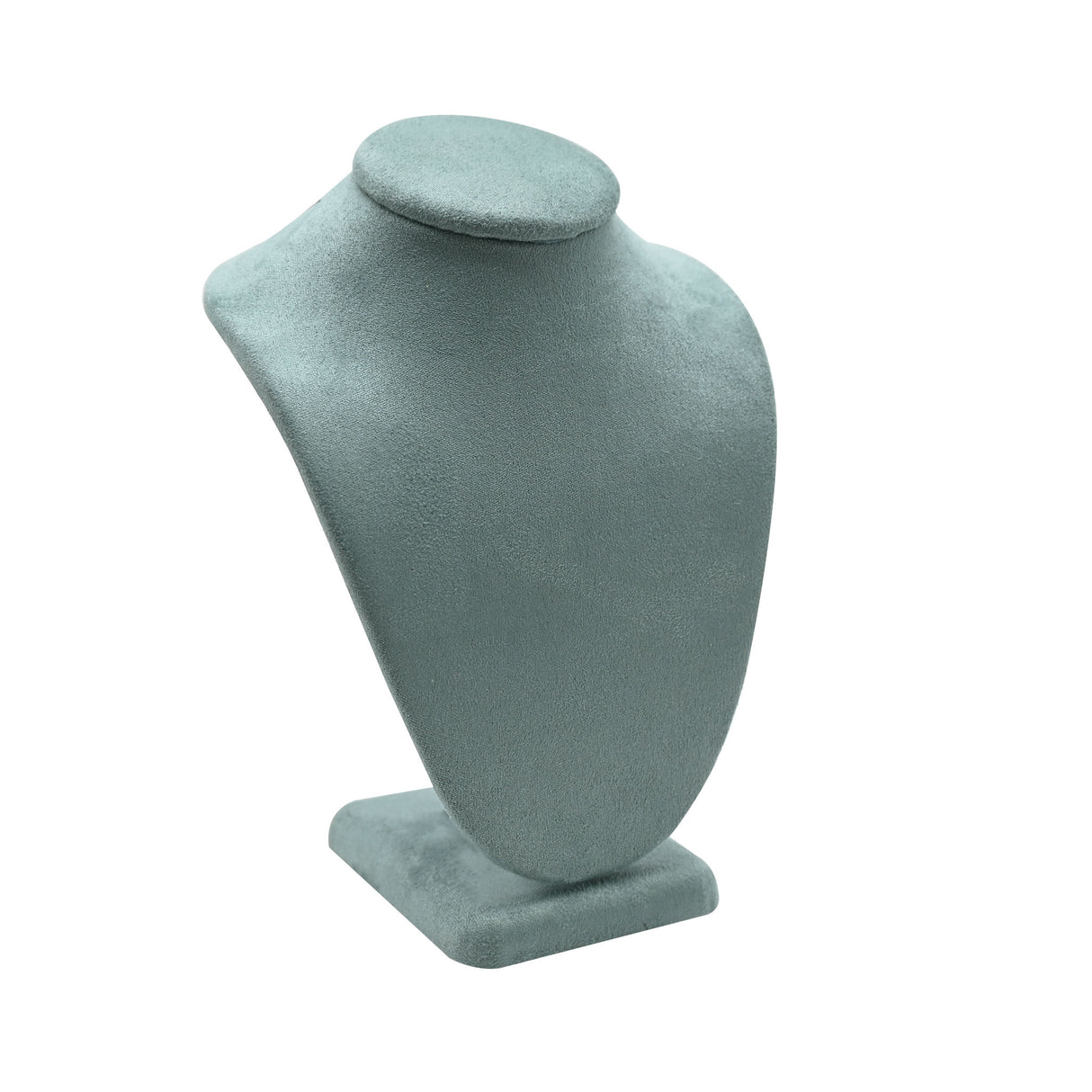 Blue Suede Jewelry Necklace Display Bust - 6-1/4" Tall