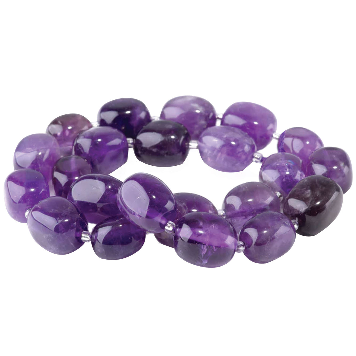 A Grade Amethyst Tumble Nugget Beads - 10x14mm to 13x17mm Natural Purple