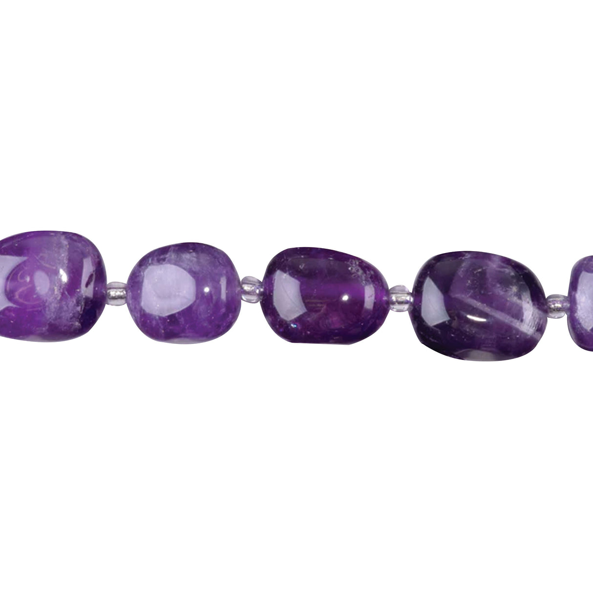 A Grade Amethyst Tumble Nugget Beads - 10x14mm to 13x17mm Natural Purple