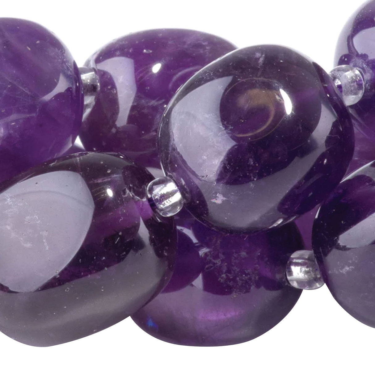 A Grade Amethyst Tumble Nugget Beads - 10x14mm to 13x17mm Natural Purple