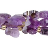 A Grade Amethyst 10x8mm Faceted Butterfly Beads - Natural Brazilian Purple
