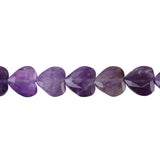 A Grade Amethyst 14mm Faceted Heart Beads - Natural Brazilian Purple