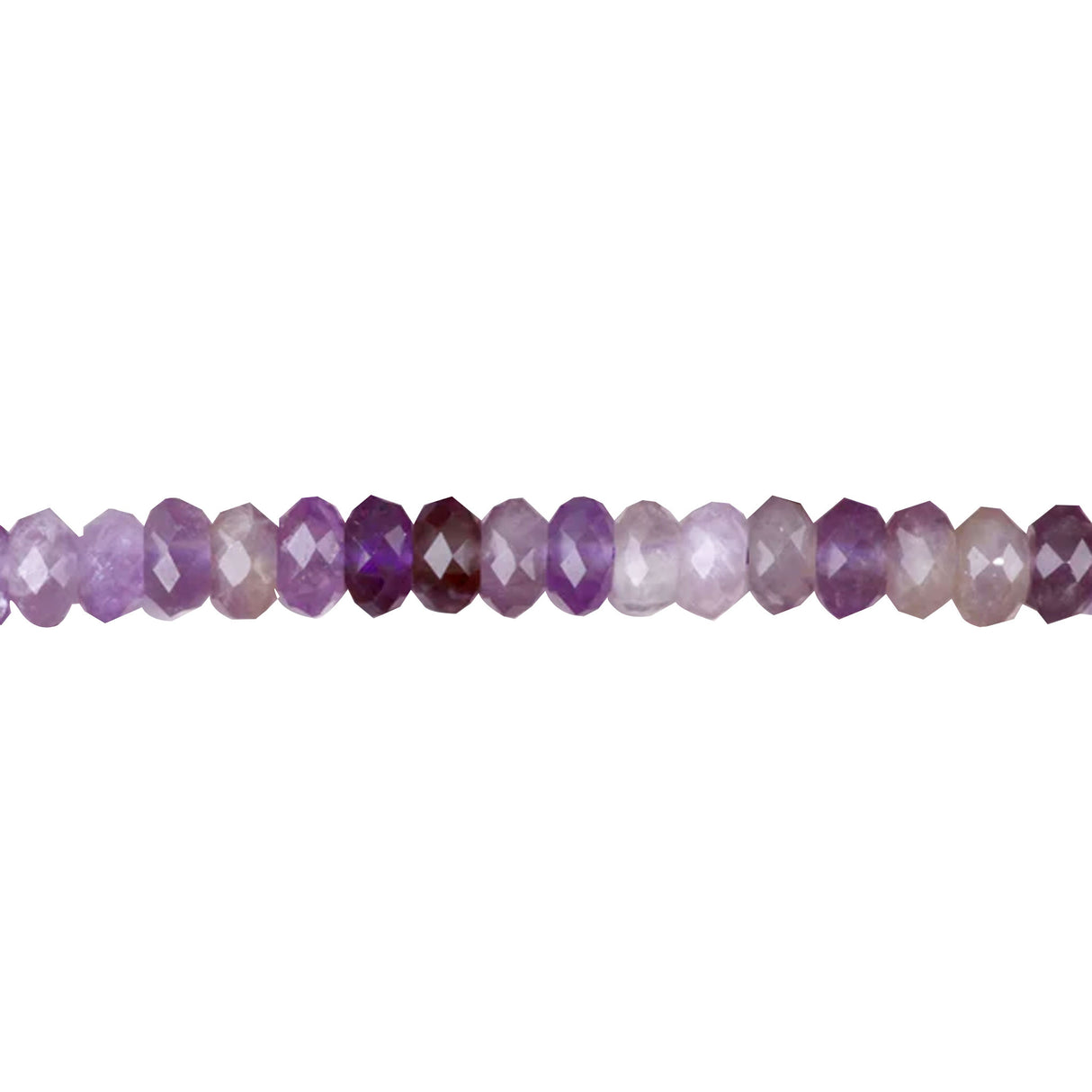 Amethyst 3x6mm Faceted Rondelle Beads - Natural Brazilian Purple Gemstone