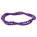 Amethyst 4mm Round Beads - Natural Purple Gemstone