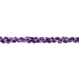 A Grade Amethyst 6mm Star Cut Coin Beads - Natural Purple Gemstone