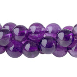 Amethyst 6mm Round Beads - Natural Purple Gemstone