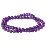 Amethyst 6mm Round Beads - Natural Purple Gemstone