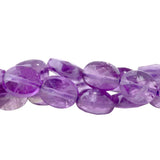 Natural Amethyst Faceted Oval Beads 6×8mm – 15" Strand