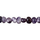 Natural Amethyst Side Drilled Pebble Beads 8×10–9×13mm – 15" Strand