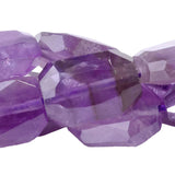 Natural Amethyst Faceted Freeform Nugget Beads 9×13mm – 15" Strand