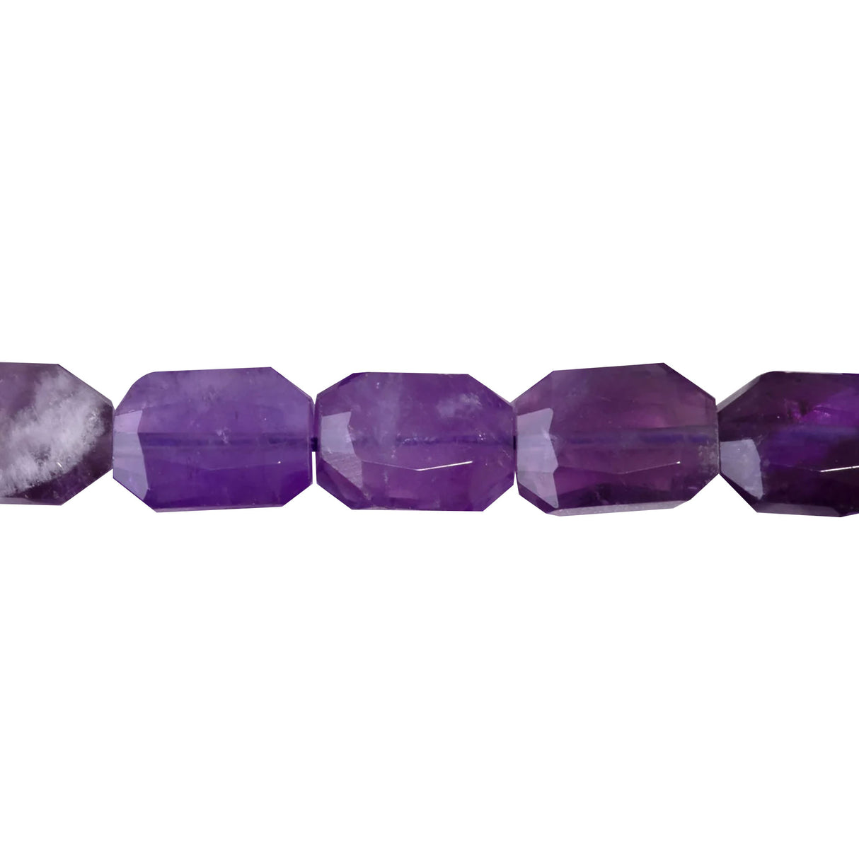 Natural Amethyst Faceted Freeform Nugget Beads 9×13mm – 15" Strand