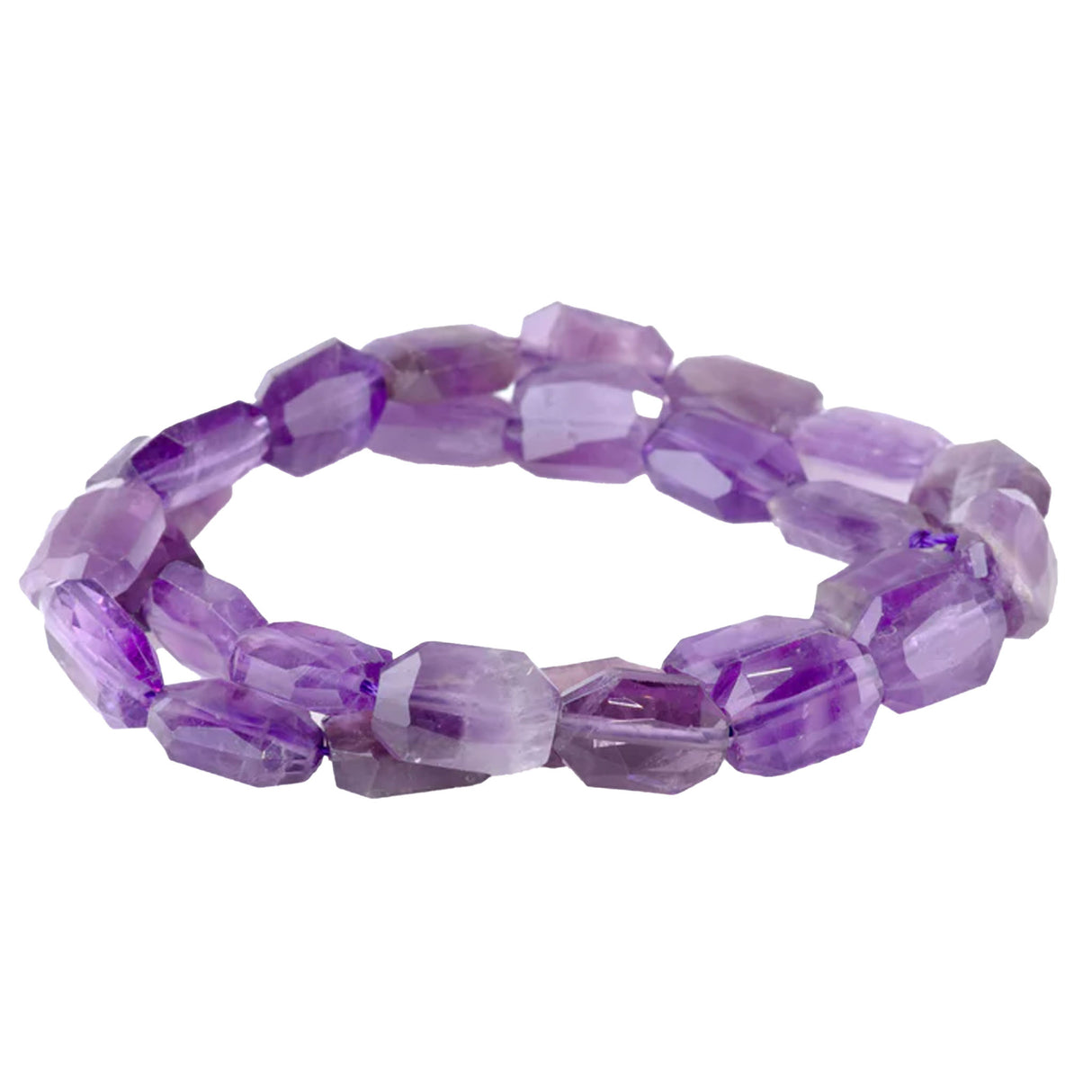 Natural Amethyst Faceted Freeform Nugget Beads 9×13mm – 15" Strand