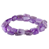 Natural Amethyst Faceted Freeform Nugget Beads 9×13mm – 15" Strand