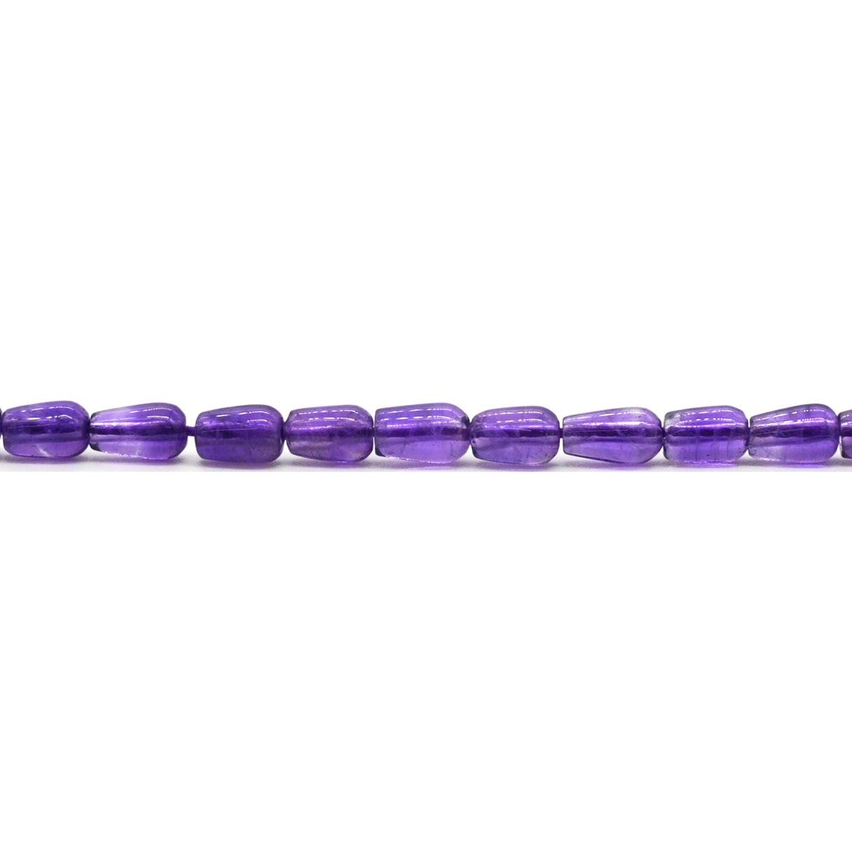 AA Amethyst 3x5mm Barrel Beads – Natural Dark Purple – 16” Strand