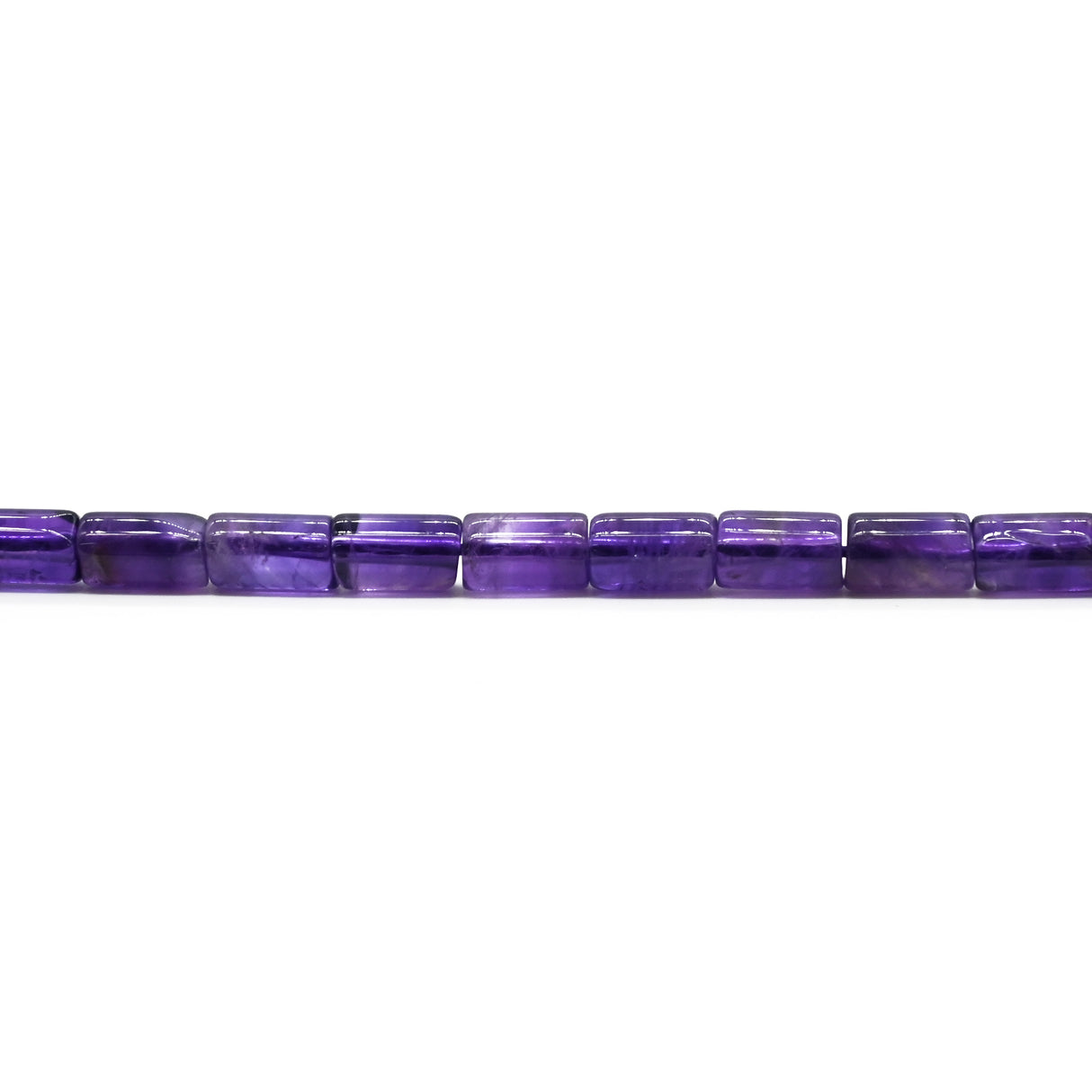 AA Amethyst 5x8mm Round Tube – Natural Dark Purple