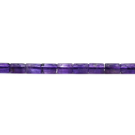 AA Amethyst 5x8mm Round Tube – Natural Dark Purple