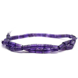 AA Amethyst 5x8mm Round Tube – Natural Dark Purple