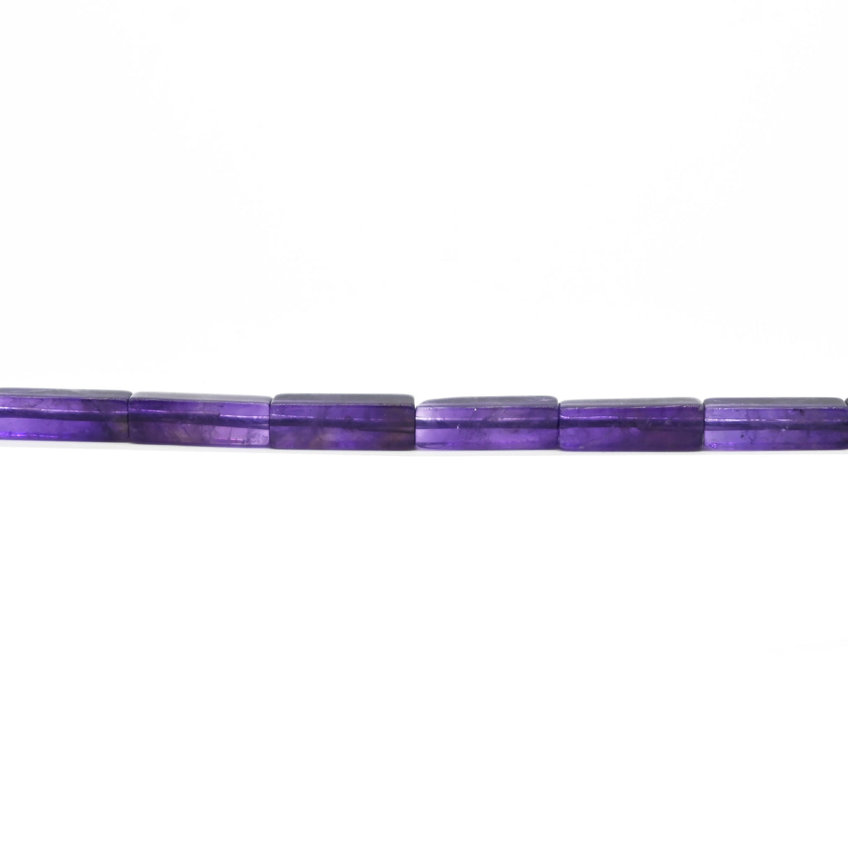 AA Amethyst 6x8mm Rectangular Tube Beads – 15.5"–16" Natural Amethyst