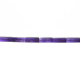 AA Amethyst 6x8mm Rectangular Tube Beads – 15.5"–16" Natural Amethyst