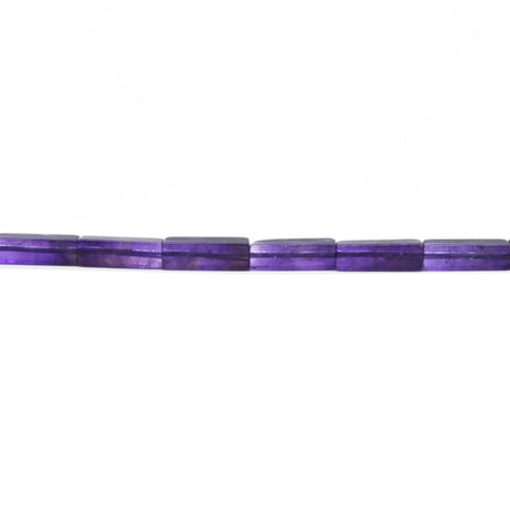 AA Amethyst 6x8mm Rectangular Tube Beads – 15.5"–16" Natural Amethyst