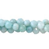 Amazonite Microfaceted Round Beads 4mm - A Grade Brazilian Blue-Green Gemstone Strand