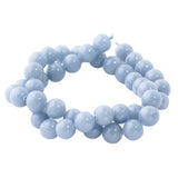 Angelite Beads 10mm Round | Peruvian Sky Blue Gemstone Strand