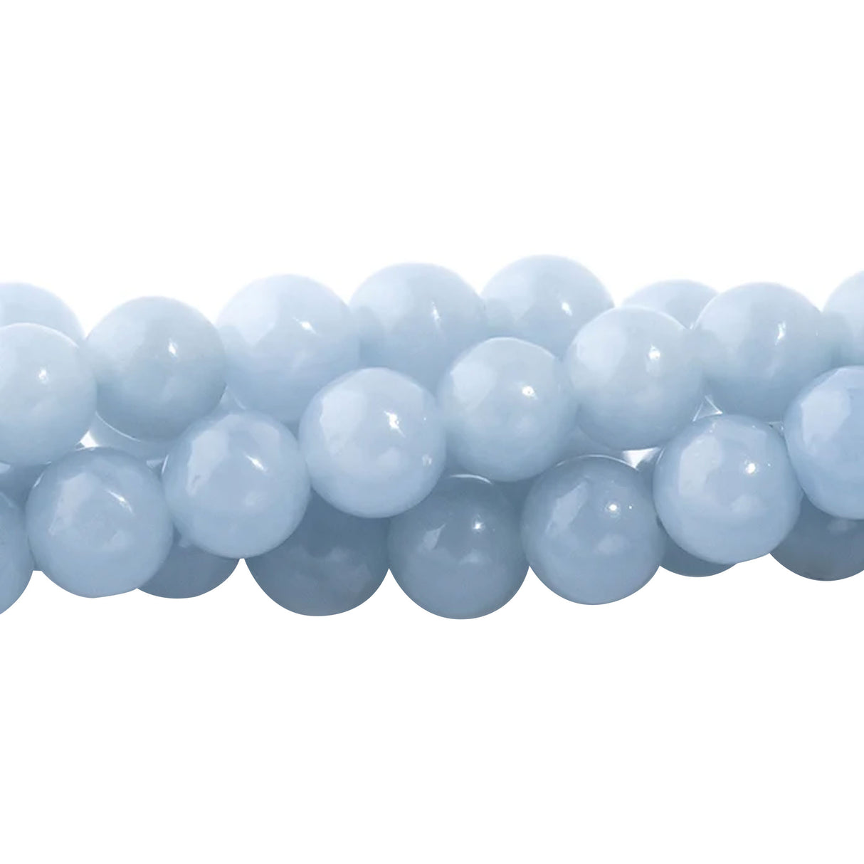 Angelite Beads 4mm Round | Peruvian Light Blue Gemstone Strand