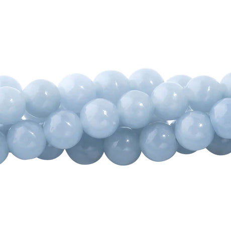 Angelite Beads 4mm Round | Peruvian Light Blue Gemstone Strand