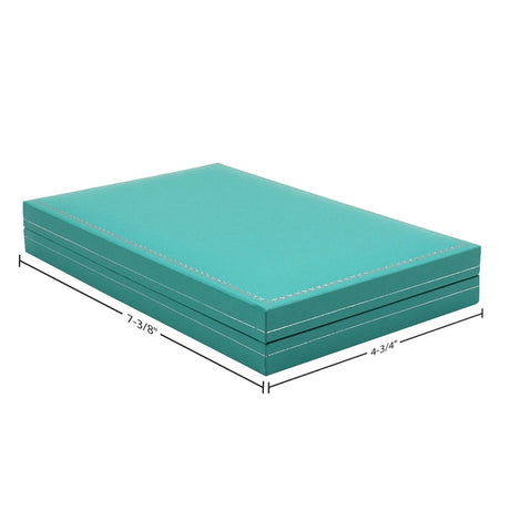 Teal Leatherette Jewelry Necklace / Chain Boxes 