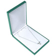 Teal Leatherette Jewelry Necklace / Chain Boxes 