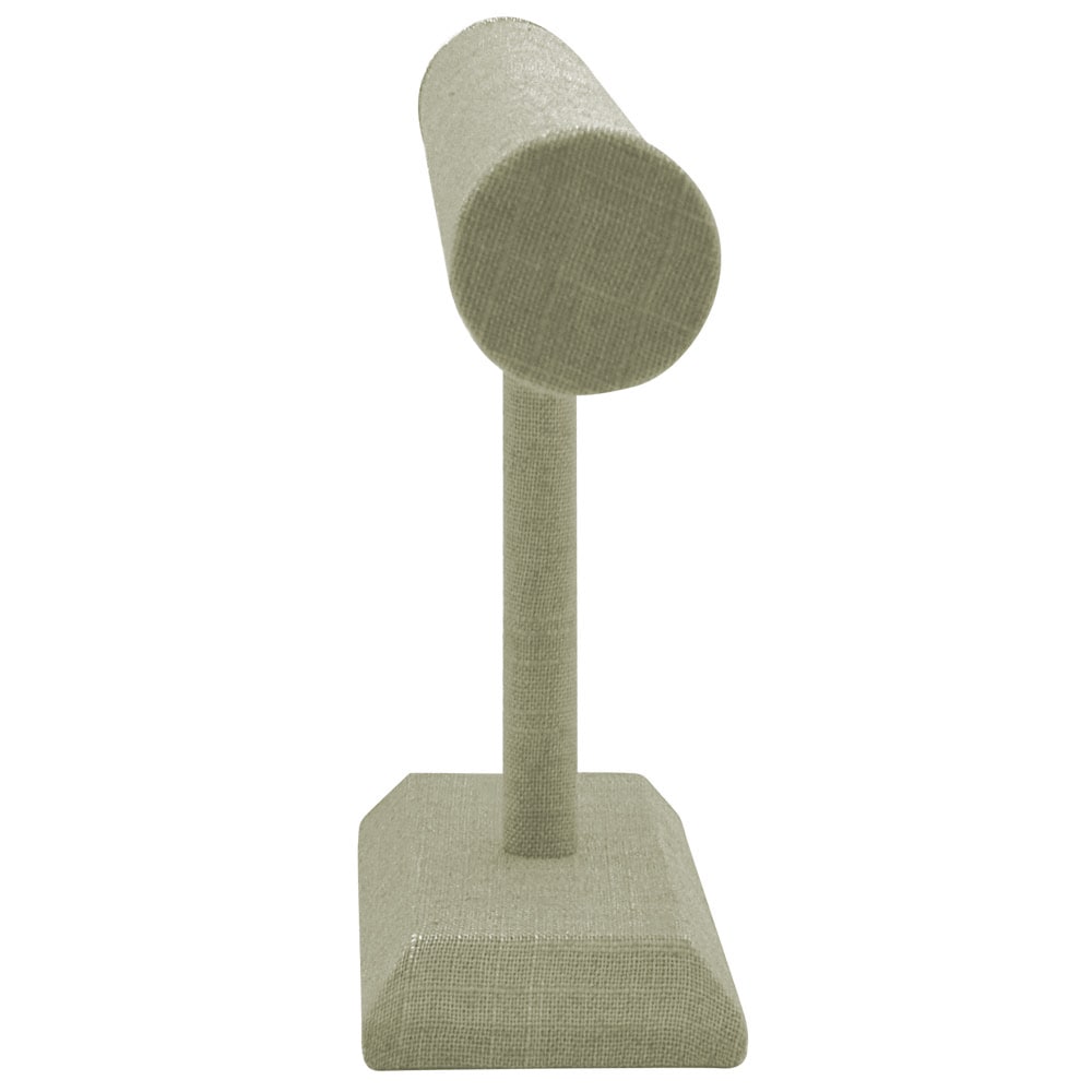 Grey Linen Jewelry Bracelet / Watch Display T Bar