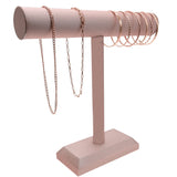 Champagne Pink Jewelry T-Bar Display Stand - 12" H