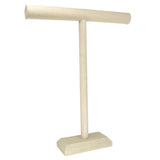 Beige Linen Tall Jewelry Necklace / Chain T Bar Stand