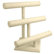 Beige Linen 3 Tier Jewelry T-Bar Display Stand, 12-3/4" Tall