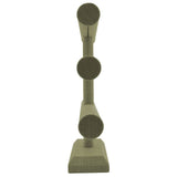 Grey Linen 3 Tier Jewelry Bracelet / Watch T Bar Stand