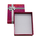 Holographic Mixed Color Jewelry Box with Bow – Earring & Pendant Box 3.125″ × 2.75″