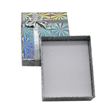 Holographic Mixed Color Jewelry Box with Bow – Earring & Pendant Box 3.125″ × 2.75″