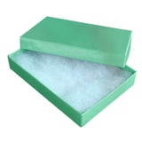 Teal Paper Cotton Filled Jewelry Gift Packaging Boxes #53
