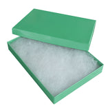 Teal Paper Cotton Filled Jewelry Gift Packaging Boxes #75