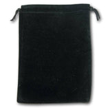 Black Velvet Drawstring Gift Pouches, 4" x 5", 12 Per Pack
