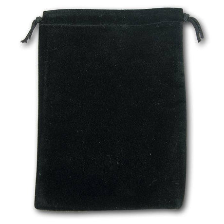 Black Velvet Drawstring Gift Pouches, 4" x 5", 12 Per Pack
