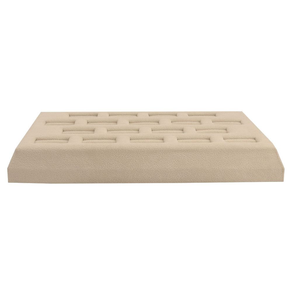 Beige Faux Suede Jewelry Ring Display Tray, Holds 18 Rings