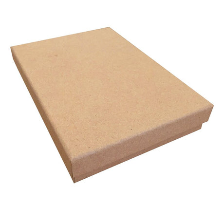 Brown Kraft Paper Cotton Filled Jewelry Gift Boxes #53